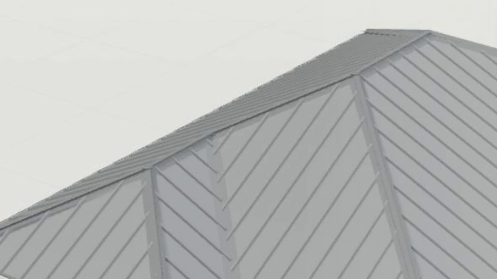 Isolated roof on paper. Reference visualisation.